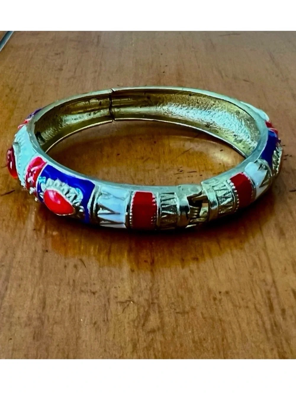 Vintage Enamel Cuff Bracelet